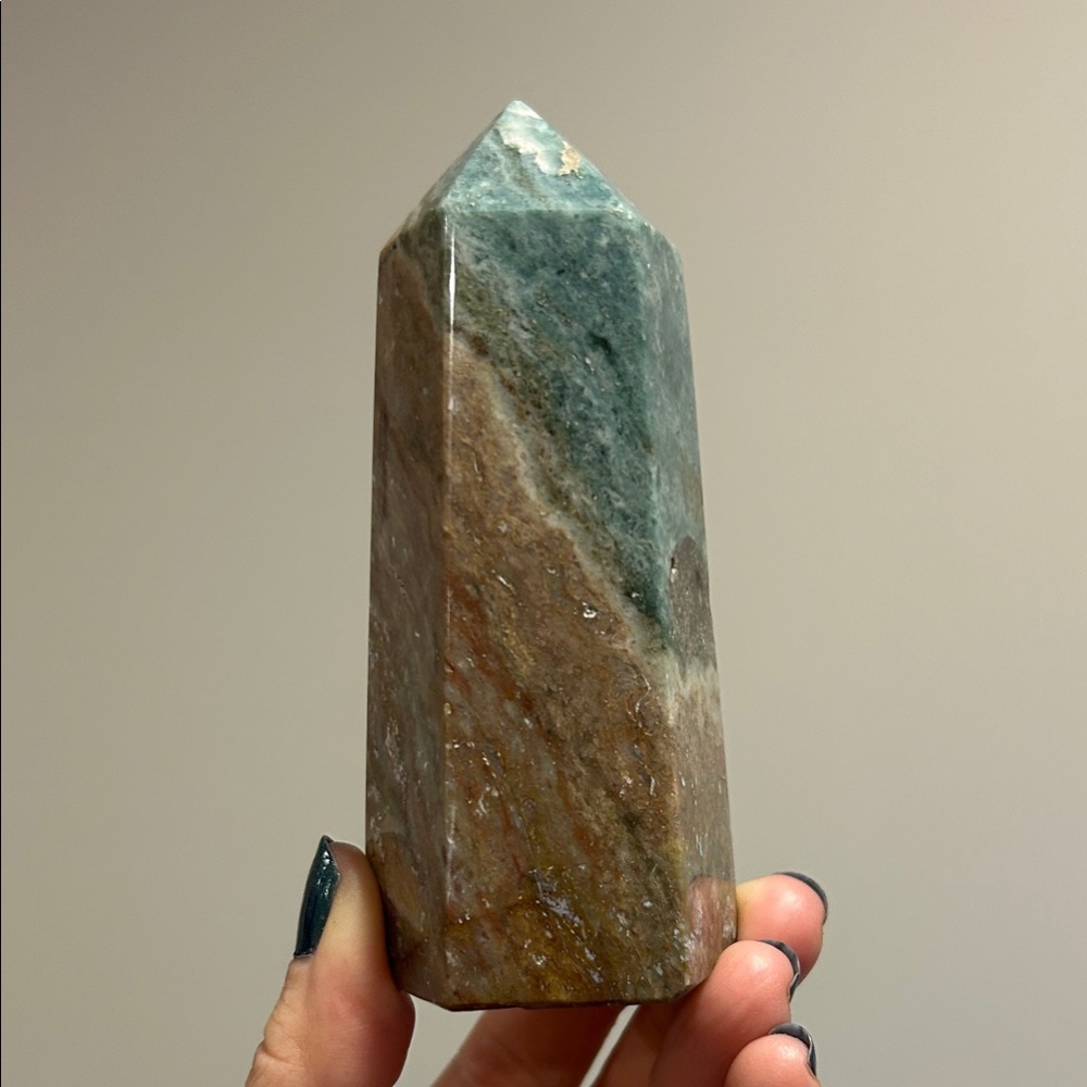 Ocean Jasper Multicolor Crystal Tower